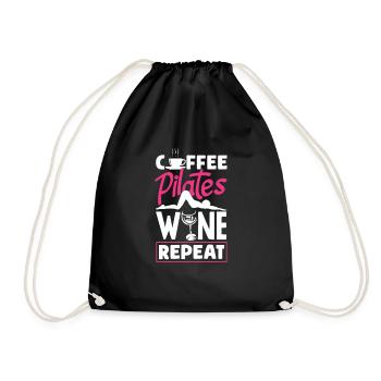 Café Pilates Vin Répéter - Sac de sport léger - noir - Devant