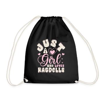 Just A Girl Who Loves Ragdolls Cat Kitten Mother - Turnbeutel - Schwarz - Vorne