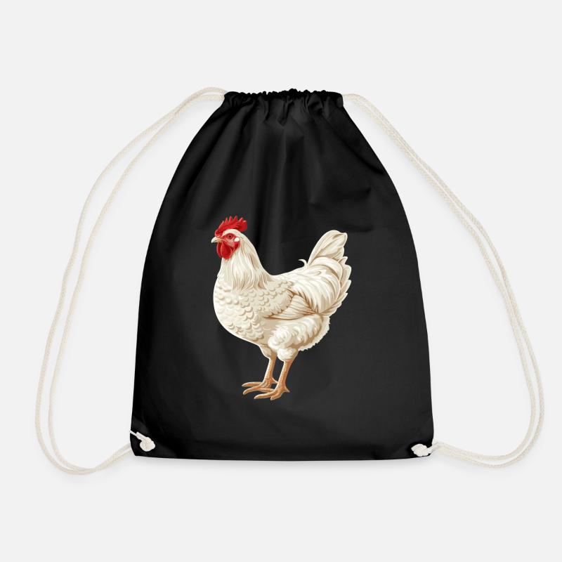 Rooster Hähne Hahn - Turnbeutel - Schwarz