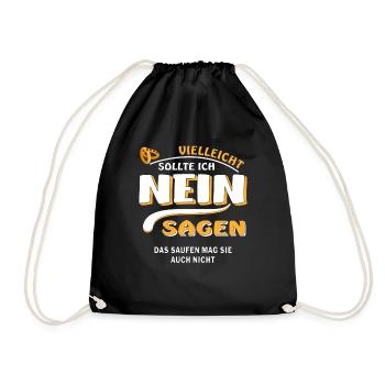 NEIN SAGEN BRÄUTIGAM SAUFEN - Turnbeutel - Schwarz - Vorne