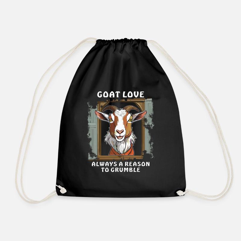 GOAT LOVE ALWAYS A REASON TO GRUMBLE - Turnbeutel - Schwarz