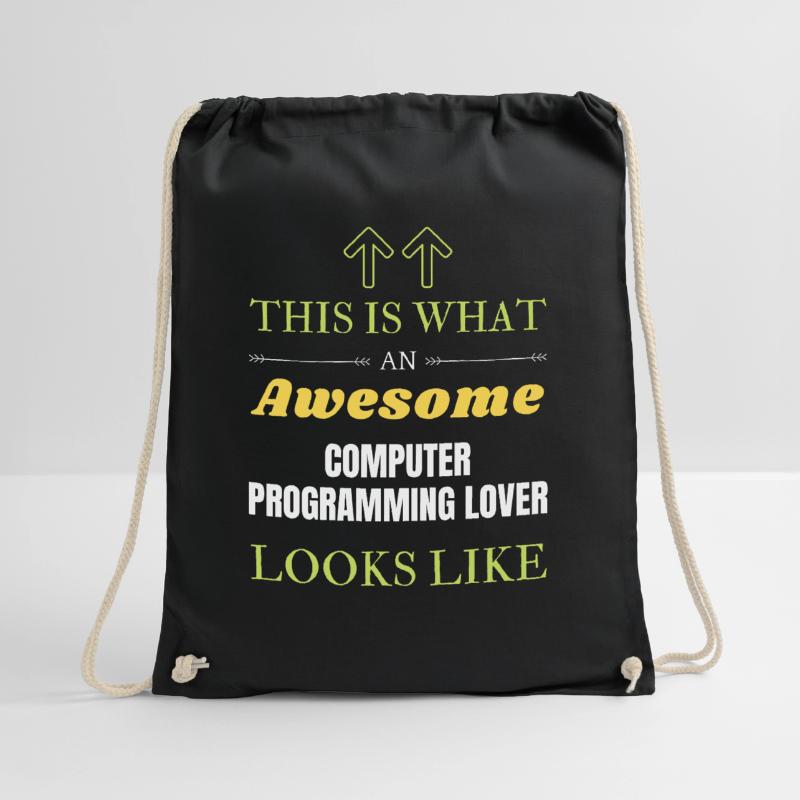 This is what an awesome Computer programming lover Drawstring Bag
