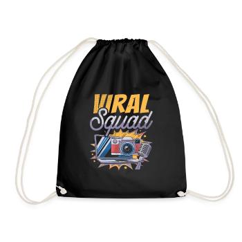 Blogger Blogging Squad - Drawstring Bag - black - Front