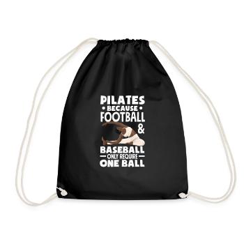 Cadeau Pilates drôle - Sac de sport léger - noir - Devant