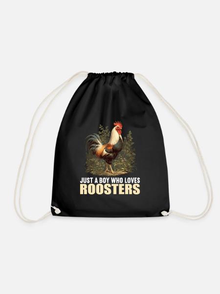 Rooster Hähne Hahn - Turnbeutel - Schwarz