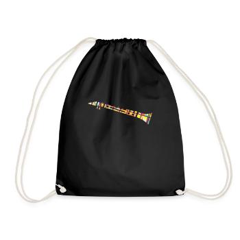 Clarinet Geometric - Drawstring Bag - black - Front