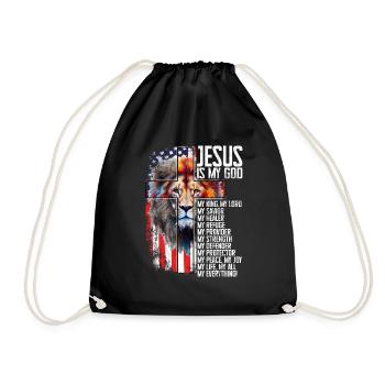 Lion de Juda - La foi en chrétien - Sac de sport léger - noir - Devant