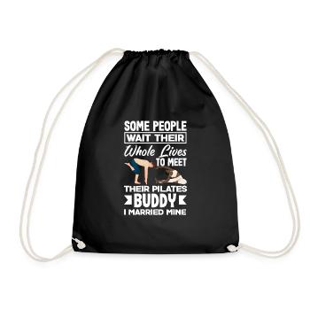 Pilates Buddy J’ai épousé le mien - Sac de sport léger - noir - Devant