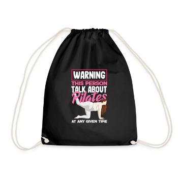 Attention : Cette personne parle de Pilates - Sac de sport léger - noir - Devant