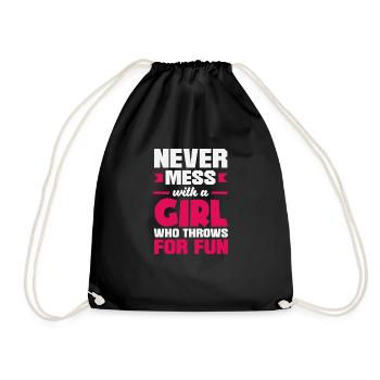 Lancer du disque Athlète Cadeau d’athlète - Sac de sport léger - noir - Devant