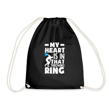 Lancer du disque Athlète Cadeau d’athlète - Sac de sport léger - noir - Devant