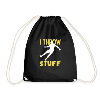 Lancer du disque Athlète Cadeau d’athlète - Sac de sport léger - noir - Devant