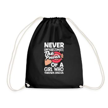 Lancer du disque Athlète Cadeau d’athlète - Sac de sport léger - noir - Devant