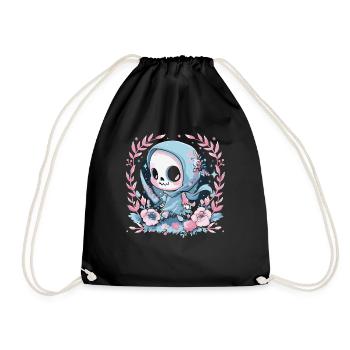 Kawaii Reaper Pastel Goth Cute Anime - Turnbeutel - Schwarz - Vorne