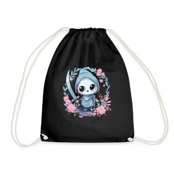 Kawaii Reaper Pastel Goth Cute Anime - Turnbeutel - Schwarz - Vorne