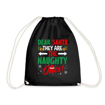 Cher Père Noël, ce sont les vilains ! Li de Noël - Sac de sport léger - noir - Devant
