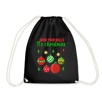 Attrapez vos couilles C’est des boules de sapin de Noël - Sac de sport léger - noir - Devant