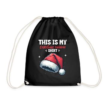 Sleep lazy Santa Claus This is my Christmas pajama - Turnbeutel - Schwarz - Vorne