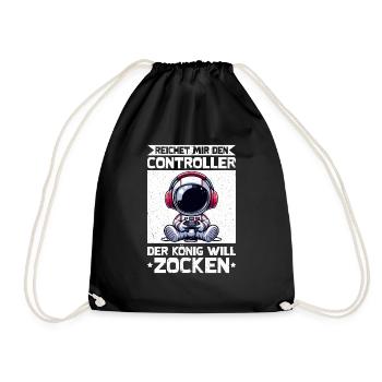 Hands me the controller the king wants to gamble - Drawstring Bag - black - Front