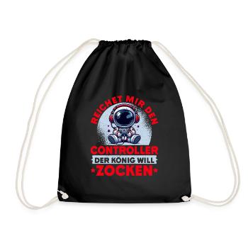 Hands me the controller the king wants to gamble - Drawstring Bag - black - Front