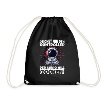 Hands me the controller the king wants to gamble - Drawstring Bag - black - Front