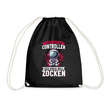 Hands me the controller the king wants to gamble - Drawstring Bag - black - Front