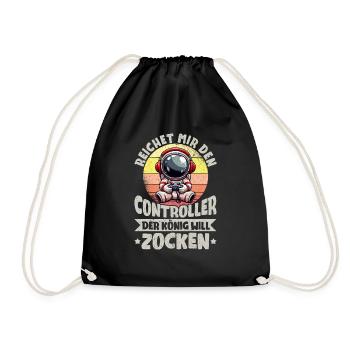 Hands me the controller the king wants to gamble - Drawstring Bag - black - Front