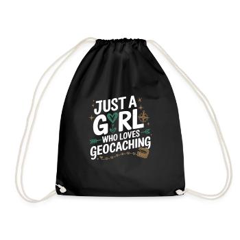 Juste une fille qui aime le géocaching - Sac de sport léger - noir - Devant