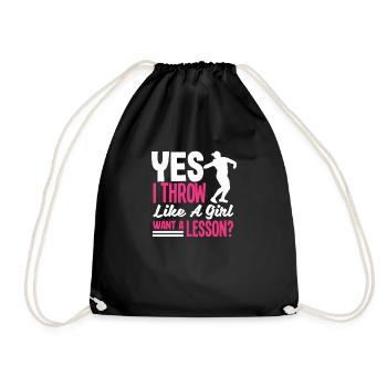 Lancer du disque Athlète Cadeau d’athlète - Sac de sport léger - noir - Devant