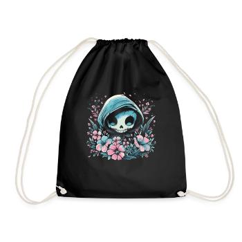 Kawaii Reaper Pastel Goth Cute Anime - Turnbeutel - Schwarz - Vorne