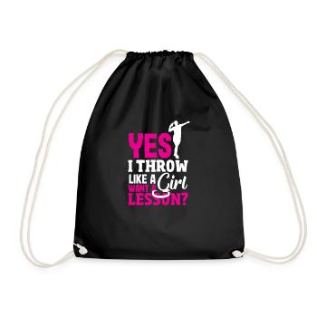 Lancer du disque Athlète Cadeau d’athlète - Sac de sport léger - noir - Devant