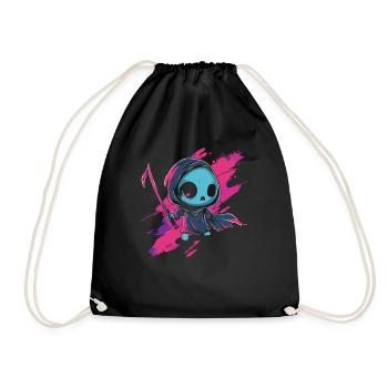 Kawaii Reaper Pastel Goth Cute Anime - Turnbeutel - Schwarz - Vorne