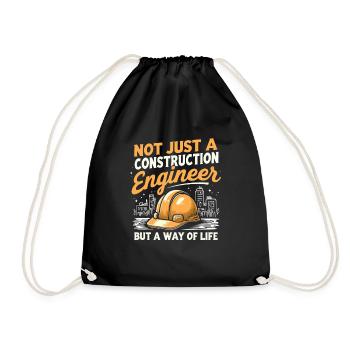 Civil engineer - Drawstring Bag - black - Front