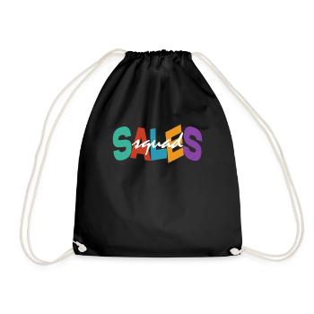 Sales Squad Buntes Typografie-Design Sales Squad - Turnbeutel - Schwarz - Vorne