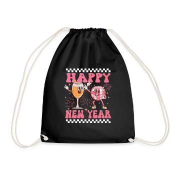 Happy New Year 2025 - NYE New Year's Eve - Drawstring Bag - black - Front