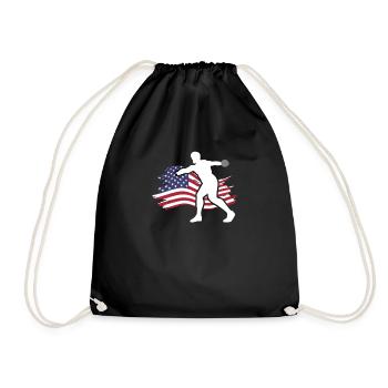 Lancer du disque Athlète Cadeau d’athlète - Sac de sport léger - noir - Devant