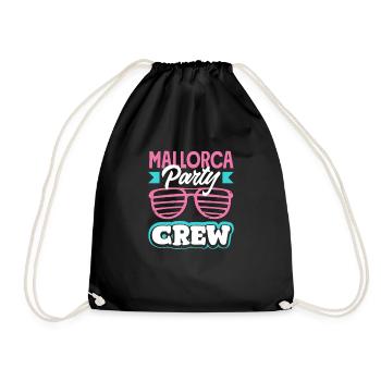 Mallorca Party Crew Mallorca Urlaub - Turnbeutel - Schwarz - Vorne