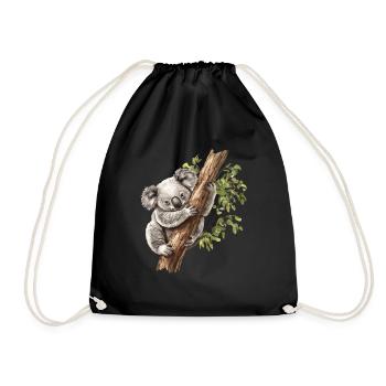 Koala bear, koala in Australia - Drawstring Bag - black - Front