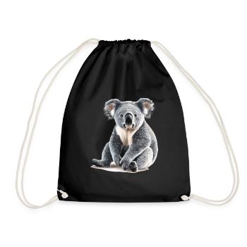Koalabär, Koala in Australien - Turnbeutel - Schwarz - Vorne