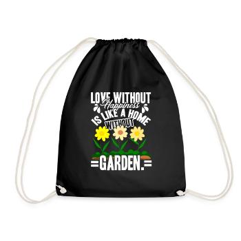 Gardening Home Without Garden - Drawstring Bag - black - Front