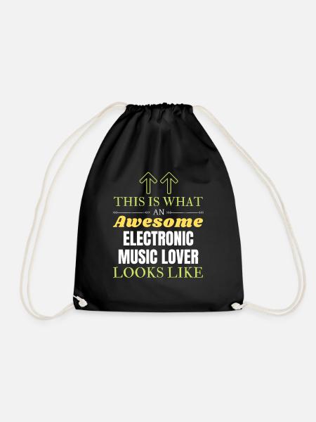 Das ist das, was ein genialer Liebhaber elektronischer Musik klopft - Turnbeutel - Schwarz
