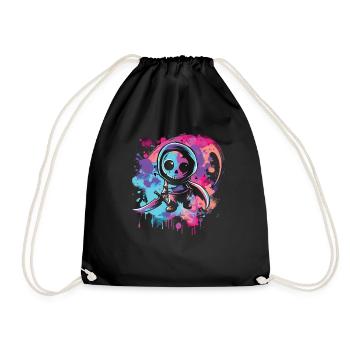 Kawaii Reaper Pastel Goth Cute Anime - Turnbeutel - Schwarz - Vorne