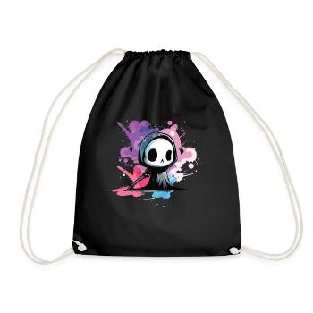 Kawaii Reaper Pastel Goth Cute Anime - Turnbeutel - Schwarz - Vorne