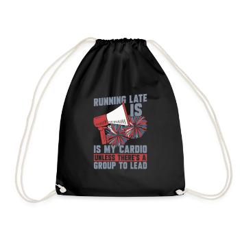 Cheerleader Cheerleading - Drawstring Bag - black - Front