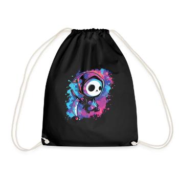 Kawaii Reaper Pastel Goth Cute Anime - Turnbeutel - Schwarz - Vorne
