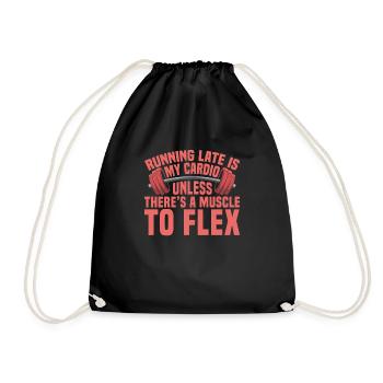 Bodybuilding bodybuilders - Drawstring Bag - black - Front