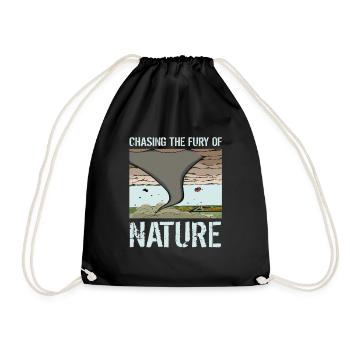 Storm Tornado Thunderstorm Eye of the Storm - Drawstring Bag - black - Front