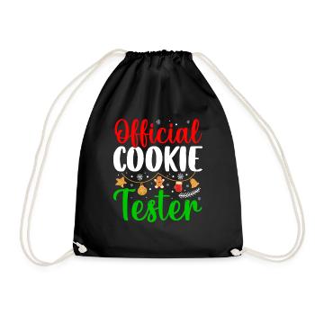 Official Cookie Tester Sweets Christmas - Drawstring Bag - black - Front