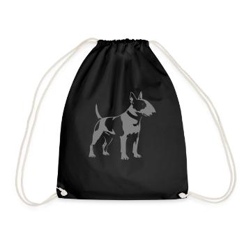 Bullterrier Cooles Design für Hundefans - Turnbeutel - Schwarz - Vorne