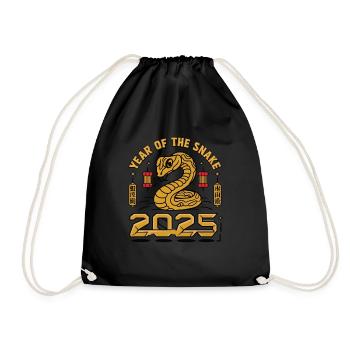 Année Chinoise 2025 Année du Serpent - Sac de sport léger - noir - Devant